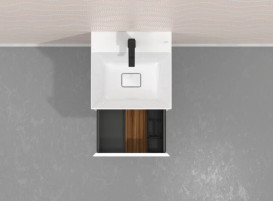 Органайзер для тумби Hansgrohe IntraStoris 13х32 см із хвилеподібним профілем темний горіх 54228630