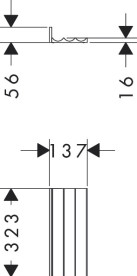 Органайзер для тумби Hansgrohe IntraStoris 14х32 см із хвилеподібним профілем темний горіх 54229630