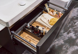 Органайзер малый для тумбы Hansgrohe IntraStoris 9х9 см пластик черный 54225670