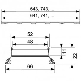 Основа для плитки TECE TECEdrainline Plate II для душевого трапа полированная 1000 мм нержавеющая сталь 601072