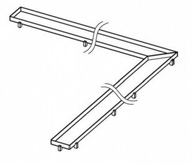 Основа для плитки TECE TECEdrainline Plate для душевого трапа полированная угловая 1200x1200 мм нержавеющая сталь 611270