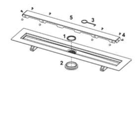 Основа для укладки натурального камня для прямого сливного канала 1000 мм TECE TECEdrainline 668029