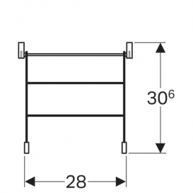 Відкидна решітка Geberit Publica з амортизаторами нержавіюча сталь 552201000