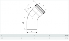 Відвід 45° Viega Prestabo XL 1126.1 XL 88.9 нелегована сталь 597702