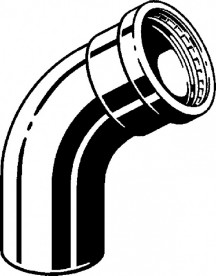 Отвод 45° Viega SeaPress 0326.1XL d88,9 сплав CuNiFe 90/10 556594