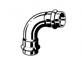 Отвод 90° Viega Sanpress Inox G 0216 с SC‑Contur d18 нержавеющая сталь 485795