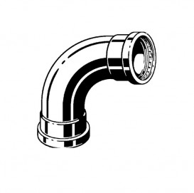 Отвод 90° Viega Sanpress Inox G 0216XL с SC‑Contur d108 нержавеющая сталь 577506