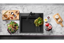 Отводная арматура Blanco InFino® с переливом черный матовый 239975