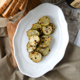 Овальне блюдо для маринованих огірків Villeroy & Boch La Scala 24х17 см білий 16-3318-3570