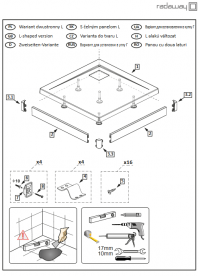 Панель для поддона Radaway Argos 100 см алюминий хром 001-510094001