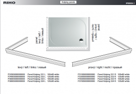 Панель для піддону Riho Kolping P36 100х90 см ліва литий мармур білий P36005000000000