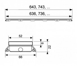Панель для зливу TECE TECEdrainline для душового трапа пряма скляна 900 мм білий 600991