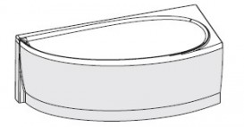 Панель для угловой ванны правая Ravak Avocado 150 R фронтальная акрил CZS1000A00