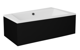 Панель для ванны Besco Infinity 150х90 см передняя + боковая санитарный акрил матовый черный OAI-150-NSC