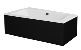 Панель для ванны Besco Infinity 150х90 см передняя + боковая санитарный акрил матовый черный OAI-150-NSC