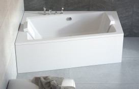 Панель для ванни Besco Infinity 170х110 см передня + бічна акрил глянцевий білий OAI-170-NS