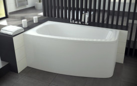 Панель для ванни Besco Luna 150 см ліва санітарний акрил глянсовий білий OAL-150-NL