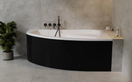 Панель для ванны Besco Rima 150 см санитарный акрил матовый черный OAR-150-NSC