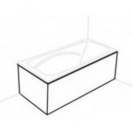 Панель для ванни PoolSpa Muza фронтальна 160х75 см R права акрил білий PWOKK10OWL00000