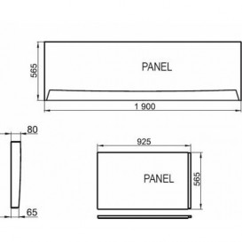 Панель для ванны Ravak XXL 95 боковая акрил CZ09190A00