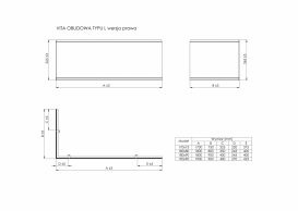 Панель для ванны Roca Vita фронтальная 190х90 см правая акрил белый A25T038000