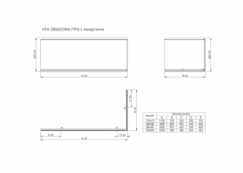 Панель для ванни Rosa Vita фронтальна 180х80 см ліва акрил білий A25T031000