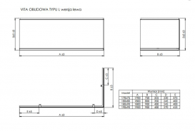 Панель для ванны Roca Vita левая 190 см акрил белый A25T037000