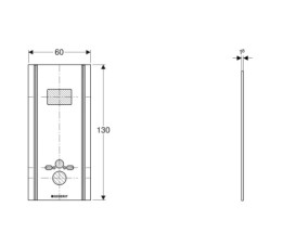 Панель Geberit GIS для підвісного унітаза для змивних бачків Sigma гіпсокартон 461.058.00.1