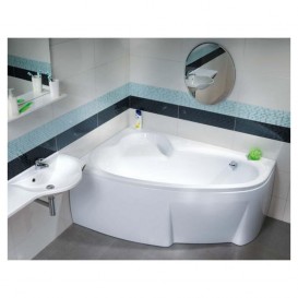 Панель Ravak Asymmetric 160 левосторонняя в комплекті з кріпленням акрил білий CZ46100000