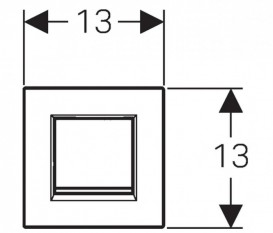 Панель смыва для писсуара Geberit Sigma 30 пневматическая хром глянцевый/хром матовый/хром глянцевый 116.017.KH.1