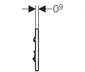 Панель смыва для писсуара Geberit Sigma 30 пневматическая хром глянцевый/хром матовый/хром глянцевый 116.017.KH.1