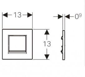 Панель смыва для писсуара Geberit Sigma 30 пневматическая белый/хром матовый/хром матовый 116.017.KL.1