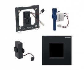 Панель смыва для писсуара Geberit Sigma 30 электронная чёрный/хром глянцевый/чёрный 116.027.KM.1