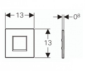 Панель змиву для пісуара Geberit Sigma 30 електронна хром глянець / хром матовий / хром глянець 116.037.KH.1