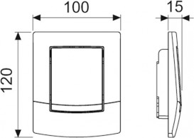 Панель змиву для пісуара TECE TECEambia Urinal пластик білий антибактеріальне покриття 9242140