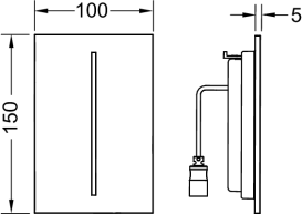 Панель смыва для писсуара TECE TECEfilo-Velvet сенсорная белый 9242081