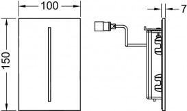 Панель змиву для пісуара TECE TECEfilo Urinal 7,2 У скло білий 9242061