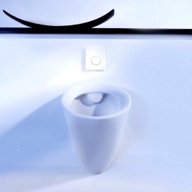 Панель змиву для пісуара TECE TECEloop Urinal скляна чорна колір клавіші хром матовий 9242655