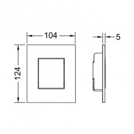 Панель смыва для писсуара TECE TECEnow с картриджем пластик черный матовый 9242406