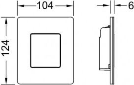 Панель змиву для пісуару TECE TECEsolid з картриджем нержавіюча сталь сатин 9242434
