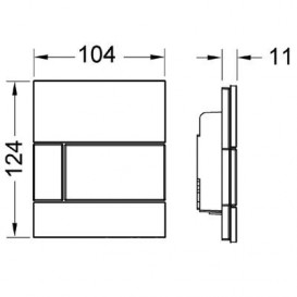 Панель смыва для писсуара TECE TECEsquare Urinal стеклянная зеленая клавиша белая 9242803
