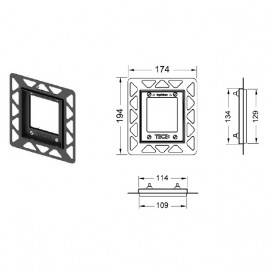 Панель змиву для пісуара TECE TECEsquare Urinal скляна чорна клавіша позолочена 9242808