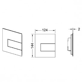 Панель змиву для пісуара TECE TECEsquare Urinal хром глянсовий 9242811