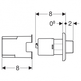 Панель змиву для унітазу Geberit дистанційний пневматичний змив для бачка прихованого монтажу Sigma 8 см глянцевий хром 116.054.21.1