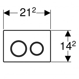 Панель смыва для унитаза Geberit Omega20 двойной смыв пластик белый/хром глянцевый 115.085.KJ.1