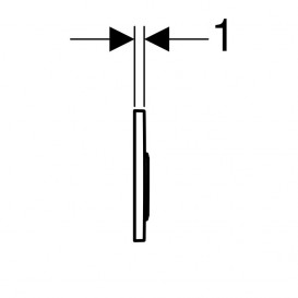 Панель смыва для унитаза Geberit Omega20 двойной смыв пластик белый/хром глянцевый 115.085.KJ.1