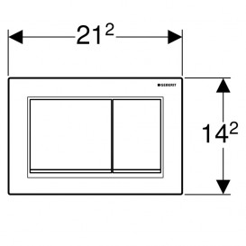 Панель змиву для унітазу Geberit Omega30 подвійний змив пластик білий / хром глянсовий 115.080.KJ.1