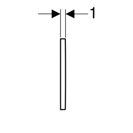 Панель змиву для унітазу Geberit Omega30 подвійний змив пластик білий / позолота 115.080.KK.1