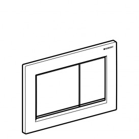 Панель змиву для унітазу Geberit Omega30 подвійний змив пластик чорний / хром глянсовий 115.080.KM.1