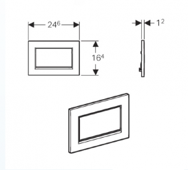 Панель змиву для унітазу Geberit Sigma 30 одинарний змив хром глянсовий / хром матовий / хром глянсовий 115.893.KY.1